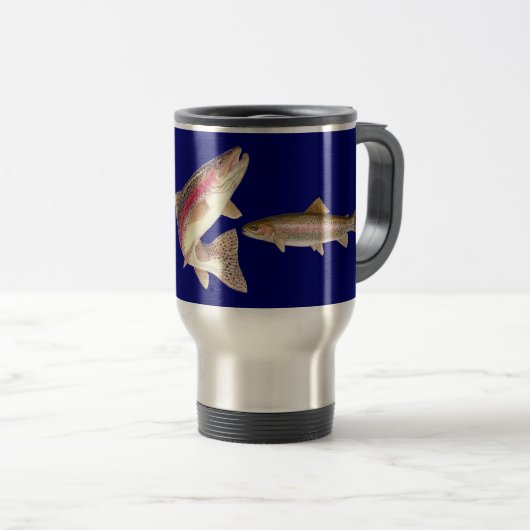 Regenbogenforelle Fisherman-Tasse Reisebecher (VorderseiteRechts)