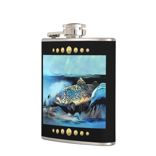 Regenbogenforelle Flachmann (Links)