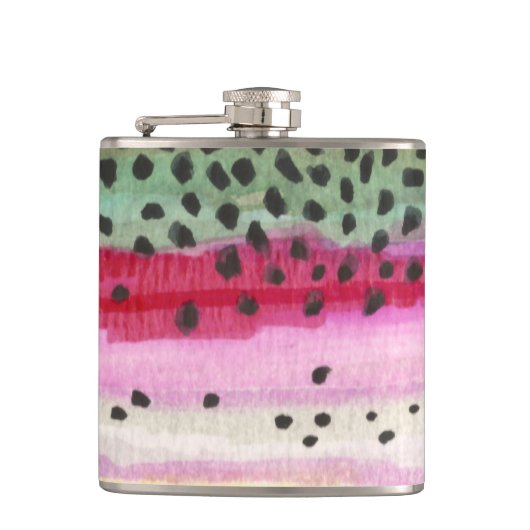 Regenbogenforelle Flachmann (Vorderseite)