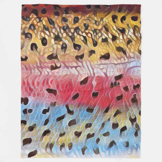 Regenbogenforelle Fleecedecke (Vorderseite)