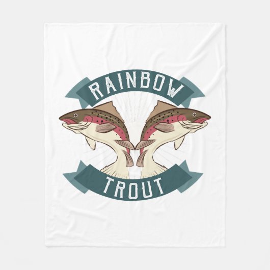 Regenbogenforelle Fleecedecke (Vorderseite)