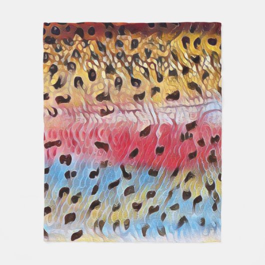 Regenbogenforelle Fleecedecke (Vorderseite)