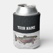 Regenbogenforelle Fliegenbezeichnung gequetscht Dosenkühler (Kanne Vorderseite)