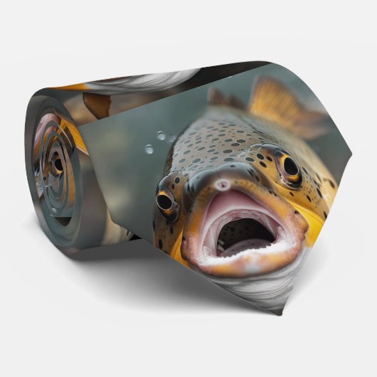 Regenbogenforelle Fliegendes Fotomaterial Krawatte (Gerollt)