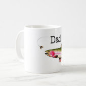 Regenbogenforelle Fliegenfischen Geschenk vorhande Kaffeetasse (Vorderseite Links)