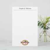 Regenbogenforelle Fliegenfischer TYP Briefpapier (Stehend Vorderseite)