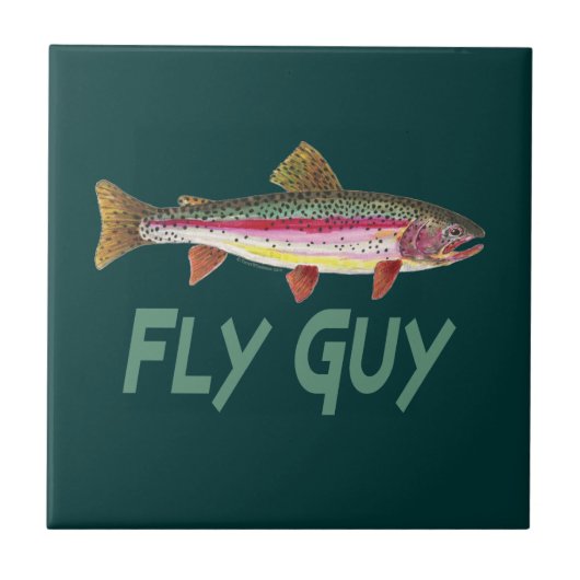 Regenbogenforelle Fliese (Vorderseite)