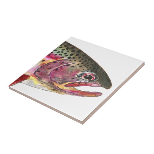 Regenbogenforelle Fliese (Seite)
