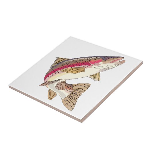 Regenbogenforelle Fliese (Seite)