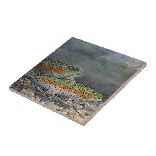 Regenbogenforelle Fliese (Seite)