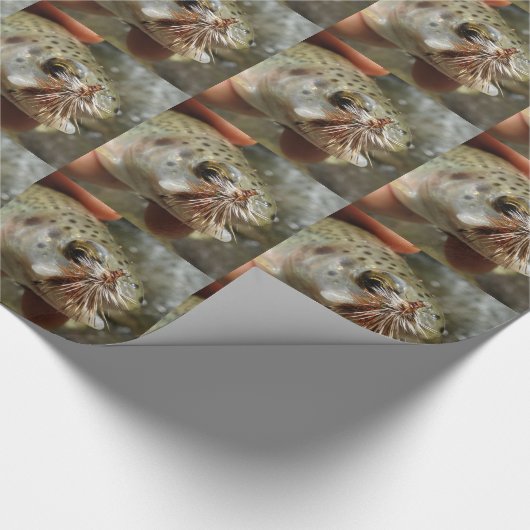 Regenbogenforelle-Foto Geschenkpapier (Ecke)