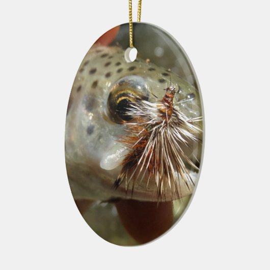 Regenbogenforelle-Foto Keramik Ornament (Links)