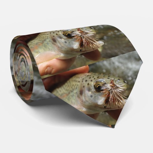Regenbogenforelle-Foto Krawatte (Gerollt)