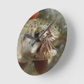 Regenbogenforelle-Foto Runde Wanduhr (Winkel)