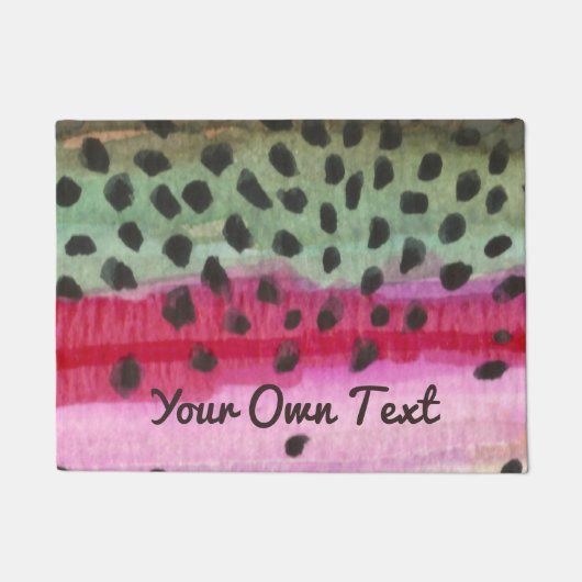 Regenbogenforelle Fußmatte (Vorderseite)