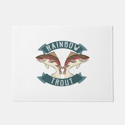 Regenbogenforelle Fußmatte (Vorderseite)