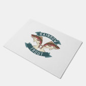 Regenbogenforelle Fußmatte (Schrägansicht)