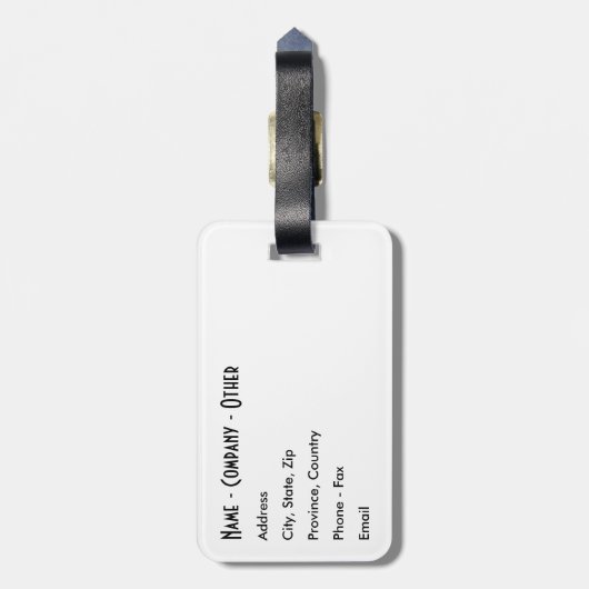 Regenbogenforelle Gepäckanhänger (Rückseite vertikal)