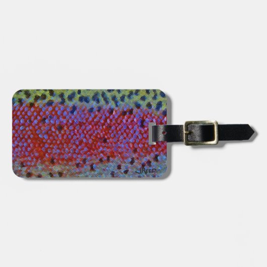 Regenbogenforelle - Gepäckanhänger (Vorderseite horizontal)