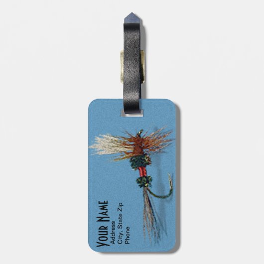 Regenbogenforelle - Gepäckanhänger (Rückseite vertikal)