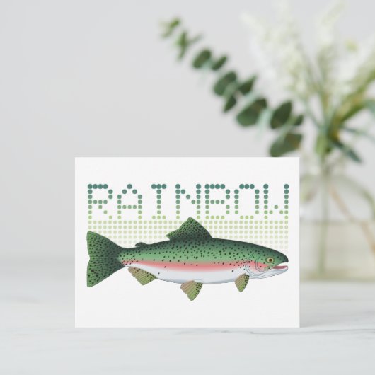 Regenbogenforelle Geschenk für Angler oder Fischer Postkarte (Stehend Vorderseite)