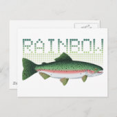 Regenbogenforelle Geschenk für Angler oder Fischer Postkarte (Vorne/Hinten)