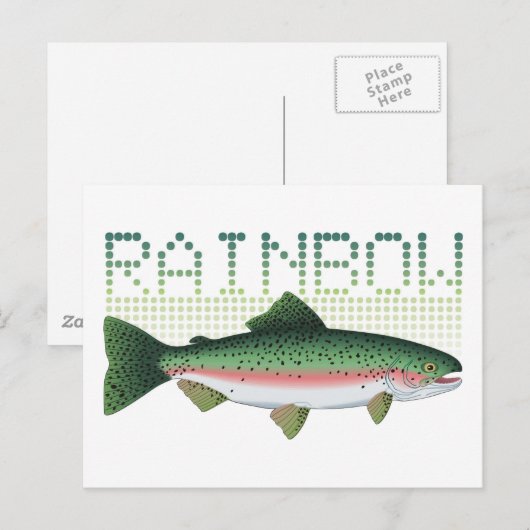 Regenbogenforelle Geschenk für Angler oder Fischer Postkarte (Vorne/Hinten)