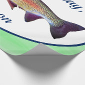 Regenbogenforelle Geschenkpapier (Ecke)