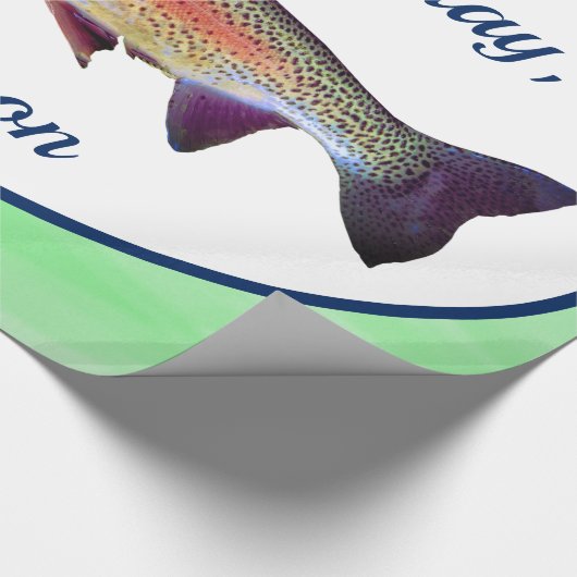 Regenbogenforelle Geschenkpapier (Ecke)
