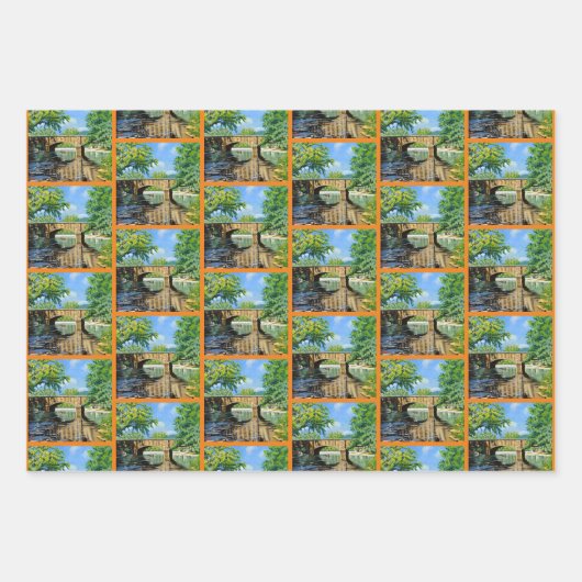 Regenbogenforelle Geschenkpapier Set (Vorderseite)