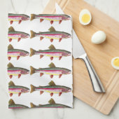 Regenbogenforelle Geschirrtuch (Viertel Falte)