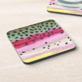 Regenbogenforelle Getränkeuntersetzer (Linke Seite)