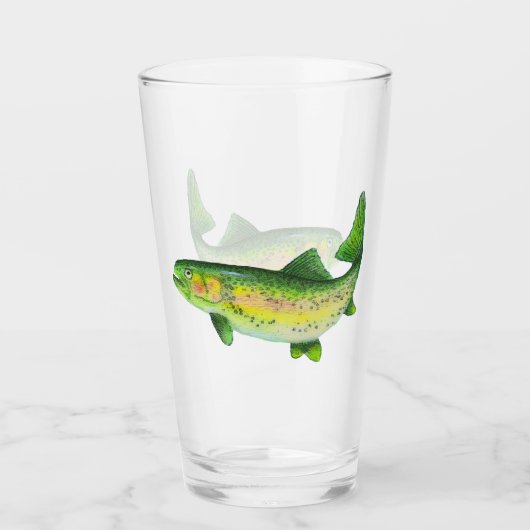 Regenbogenforelle Glas (Vorderseite)