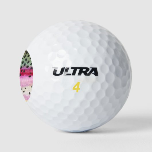 Regenbogenforelle Golfer Golfball (Logo)