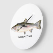 Regenbogenforelle Große Wanduhr (Winkel)