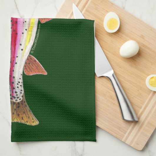 Regenbogenforelle Handtuch (Viertel Falte)