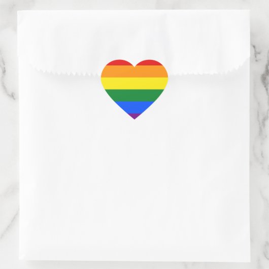 Regenbogenforelle Herz-Aufkleber (Tasche)