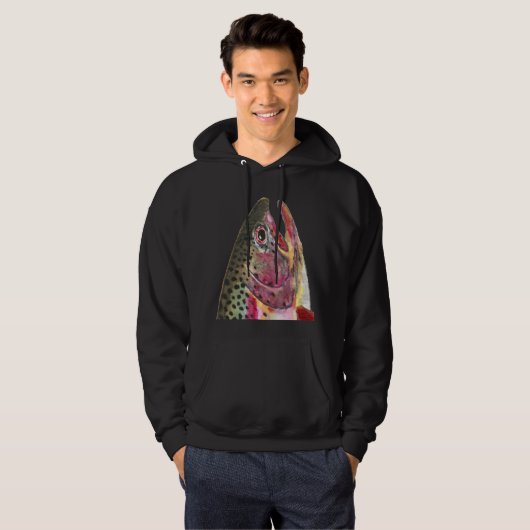 Regenbogenforelle Hoodie (Vorne ganz)