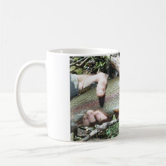 Regenbogenforelle Kaffeetasse (Links)