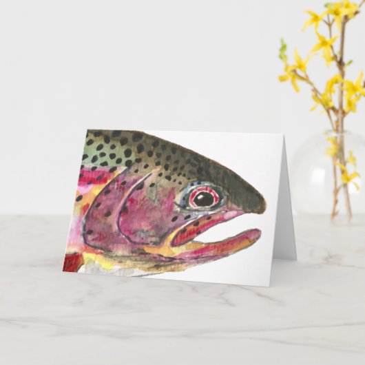 Regenbogenforelle Karte (Gelbe Blume)