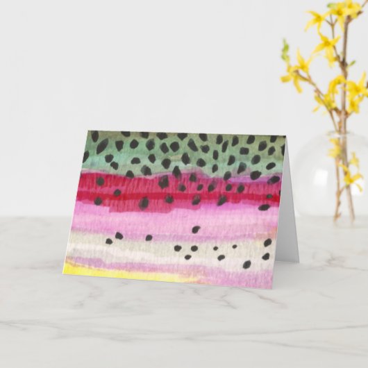 Regenbogenforelle Karte (Gelbe Blume)