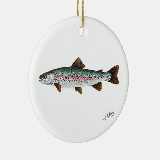 Regenbogenforelle Keramik Ornament (Rechts)