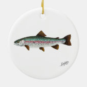Regenbogenforelle Keramik Ornament (Hinten)
