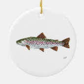Regenbogenforelle Keramik Ornament (Hinten)