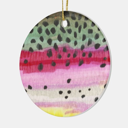 Regenbogenforelle Keramik Ornament (Links)