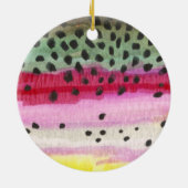 Regenbogenforelle Keramik Ornament (Hinten)
