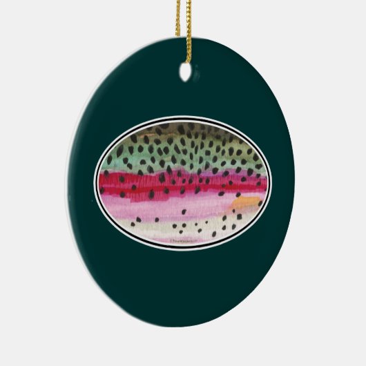 Regenbogenforelle Keramik Ornament (Rechts)