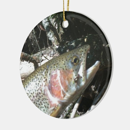 Regenbogenforelle Keramikornament (Links)