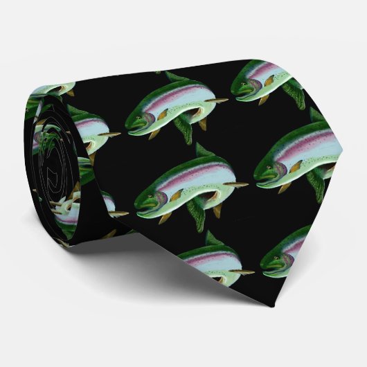 Regenbogenforelle Krawatte (Gerollt)