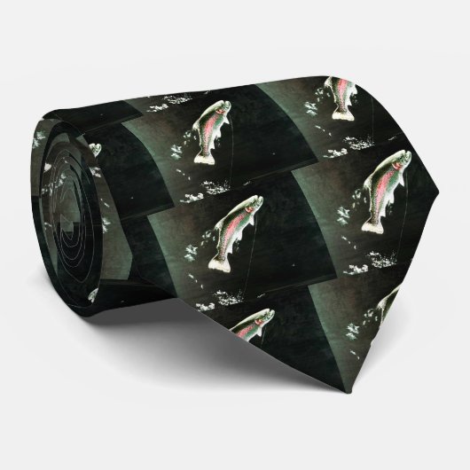 Regenbogenforelle Krawatte (Gerollt)